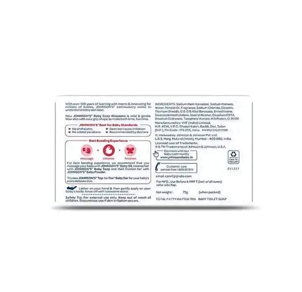 Johnson Baby Body Blossoms Soap - Blossoms Soap 75gm Each - Pack of Two - Image 2