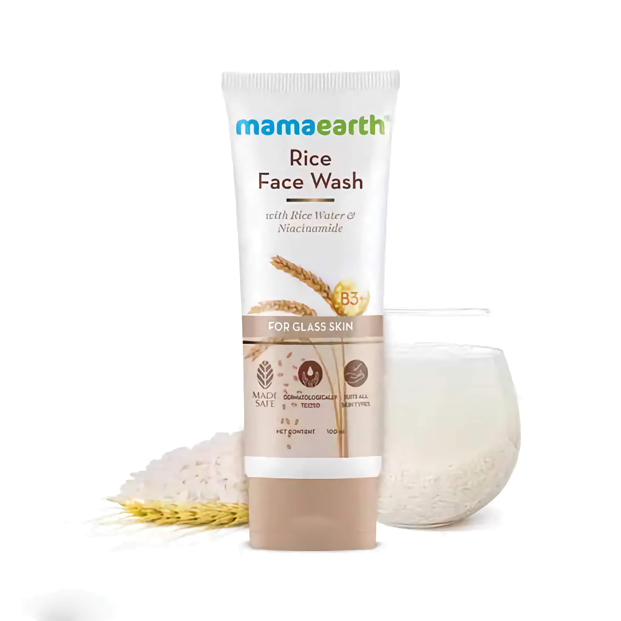 Mamaearth Rice Face Wash - With Rice Water & Niacinamide - For Glass Skin - 100 ml