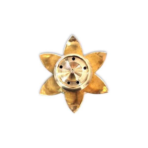 Pure Brass Agarbtti Stand - Pooja Agarbatti Stand - "খাঁটি পিতলের তৈরি পূজার আগরবাতি স্ট্যান্ড" - "शुद्ध पीतल पूजा अगरबत्ती स्टैंड" -  3.1inch - Image 5