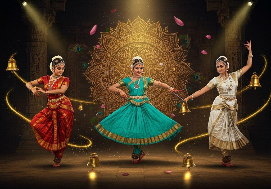 Indian classical dance hand gestures and devotional expression