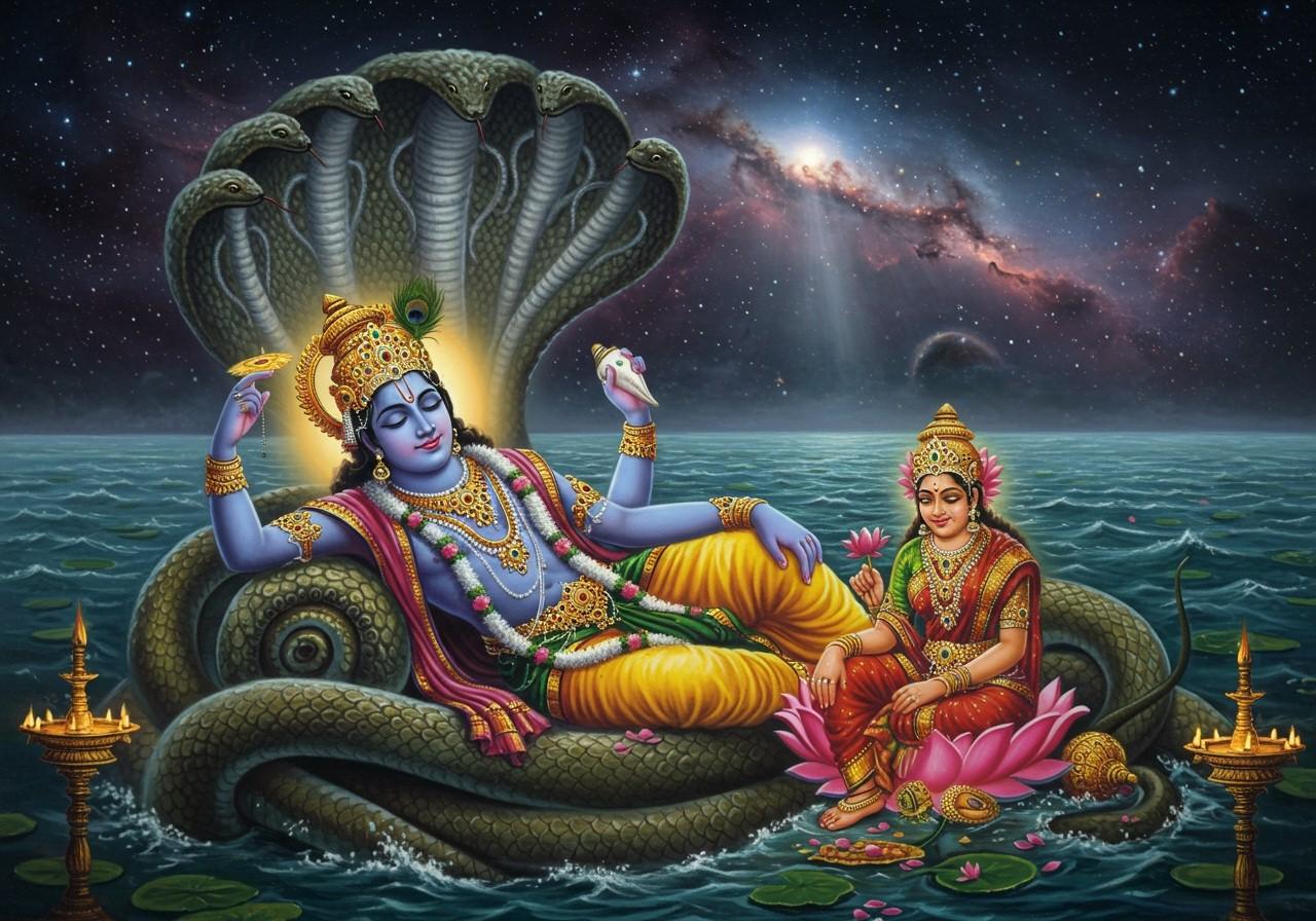 Lord Vishnu Sleeping On A Snake Meaning And Symbolism In Hinduism 