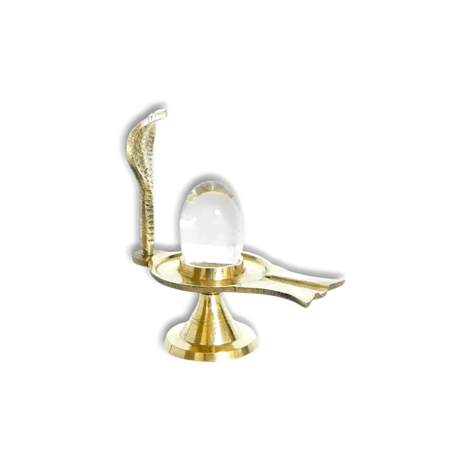 A beautiful crystal shivling idol representing the sacred temples of Porbandar