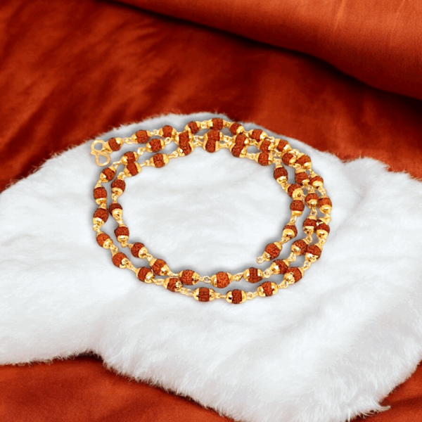 Small Beads Rudraksha Mala - "छोटे मोतियों वाली रुद्राक्ष माला" - "ছোট পুঁতি সহ রুদ্রাক্ষ মালা" - Image 2