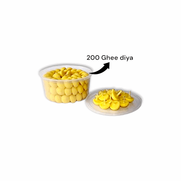 Ghee Diya - 200 Pieces Diya -10 Minutes Burn Diya - Minimum Burning - Image 4