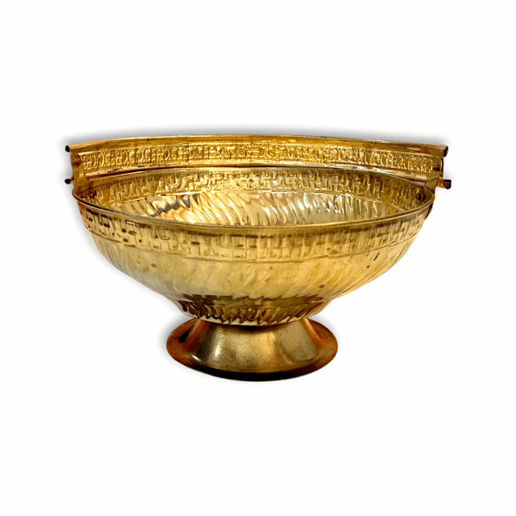 Pure Brass Flower Basket - Brass Flower Container - for Pooja Purpose, Rituals and Decorative Item - Image 4
