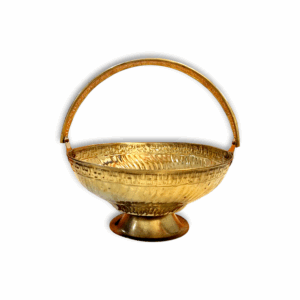 Pure Brass Flower Basket - Brass Flower Container - for Pooja Purpose, Rituals and Decorative Item