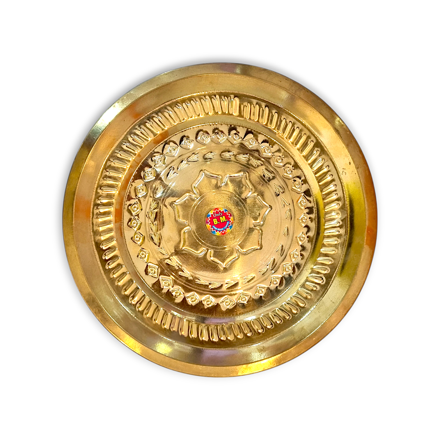 Pure Brass Platter - Parat - Brass Parat - for Pooj Purpose, Rituals and Decorative Items