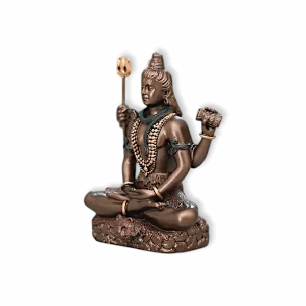 Shiv Idol Shankar Bhagwan Lord Sitting With Dhuyan Mudra Resin Material - Home Decor And Car Dashboard Gifting Items - Image 3