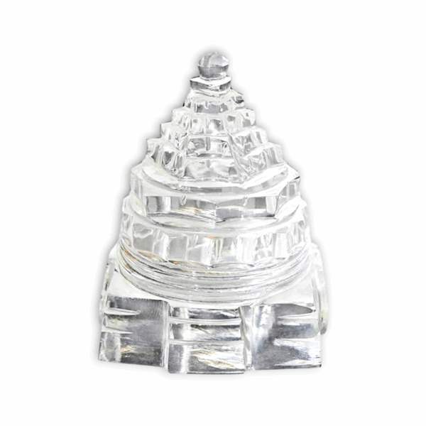 Pure Crystal Shri Yantra - Sphatik Shree Yantra - Sri Maha Meru Yantra - Crystal Yantra