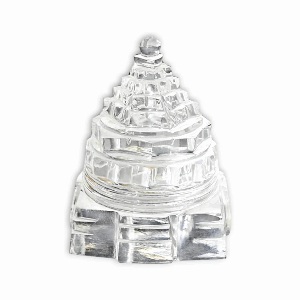 Pure Crystal Shri Yantra - Sphatik Shree Yantra - Sri Maha Meru Yantra - Crystal Yantra