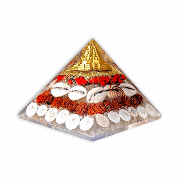 Gomti Chakra Pyramid - Mahalaxmi Pyramid Orgonite Gomti Chakra - Shree Yantra Pyramid