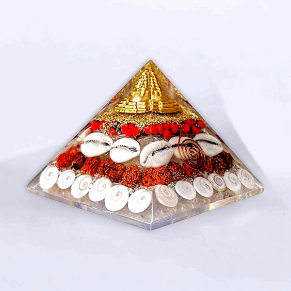 Gomti Chakra Pyramid - Mahalaxmi Pyramid Orgonite Gomti Chakra - Shree Yantra Pyramid - Image 2