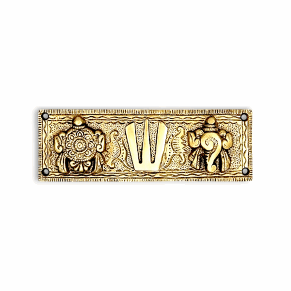 Pure Brass Shri Tirupati Balaji - Door hanging Shankh Chakra - Shankh Chakra Tilak Namah