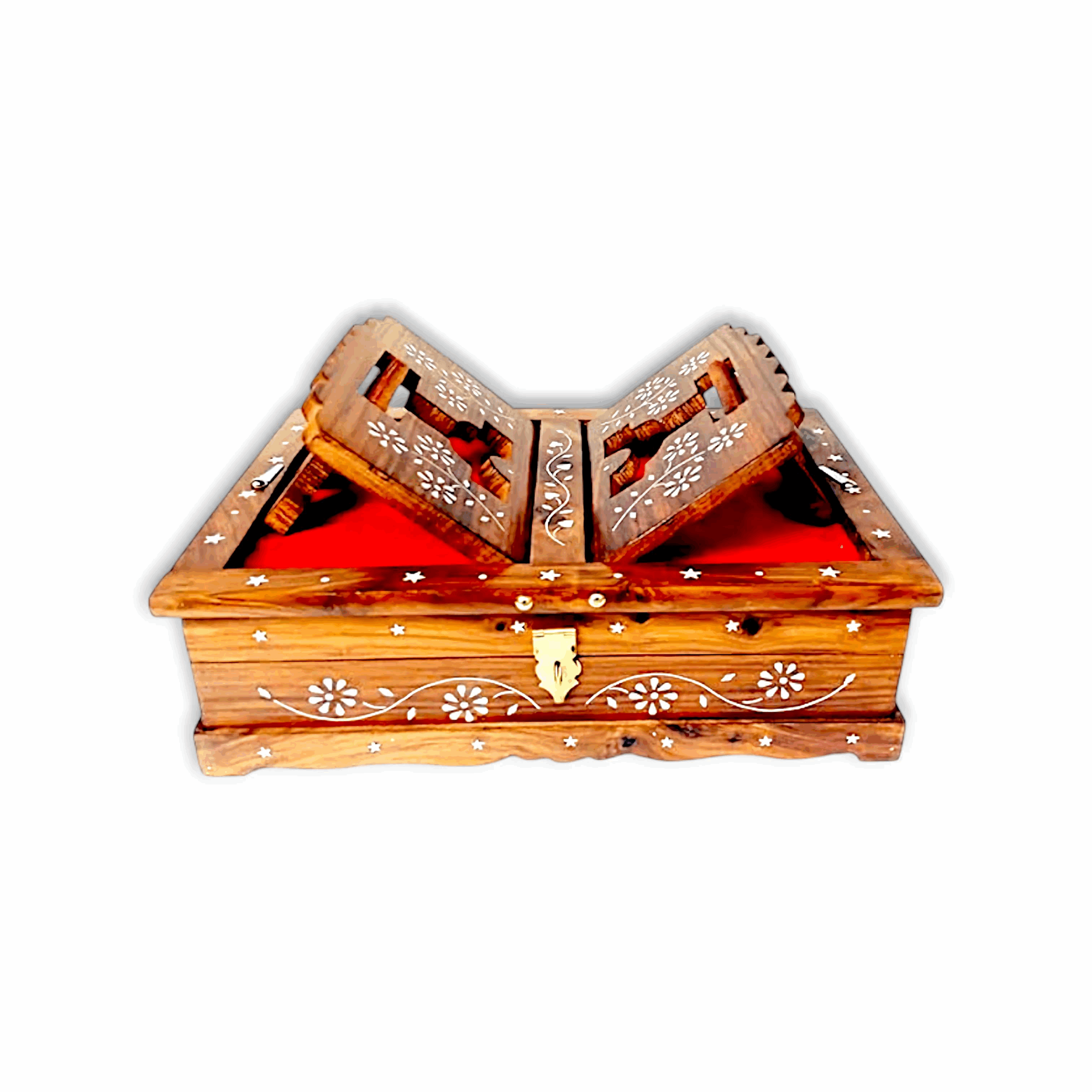 Original Eucalyptus Wooden Book Stand - Handicrafts Premium Book Stand - Gita Rehal - Wooden Design Book Holder
