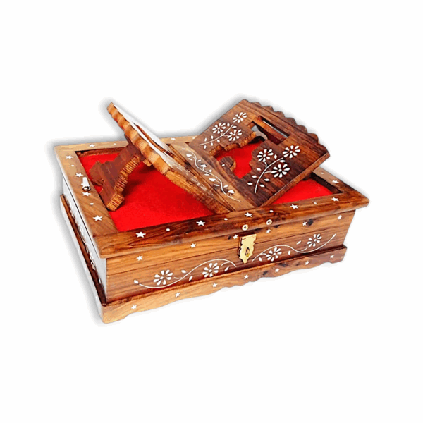 Original Eucalyptus Wooden Book Stand - Handicrafts Premium Book Stand - Gita Rehal - Wooden Design Book Holder - Image 3