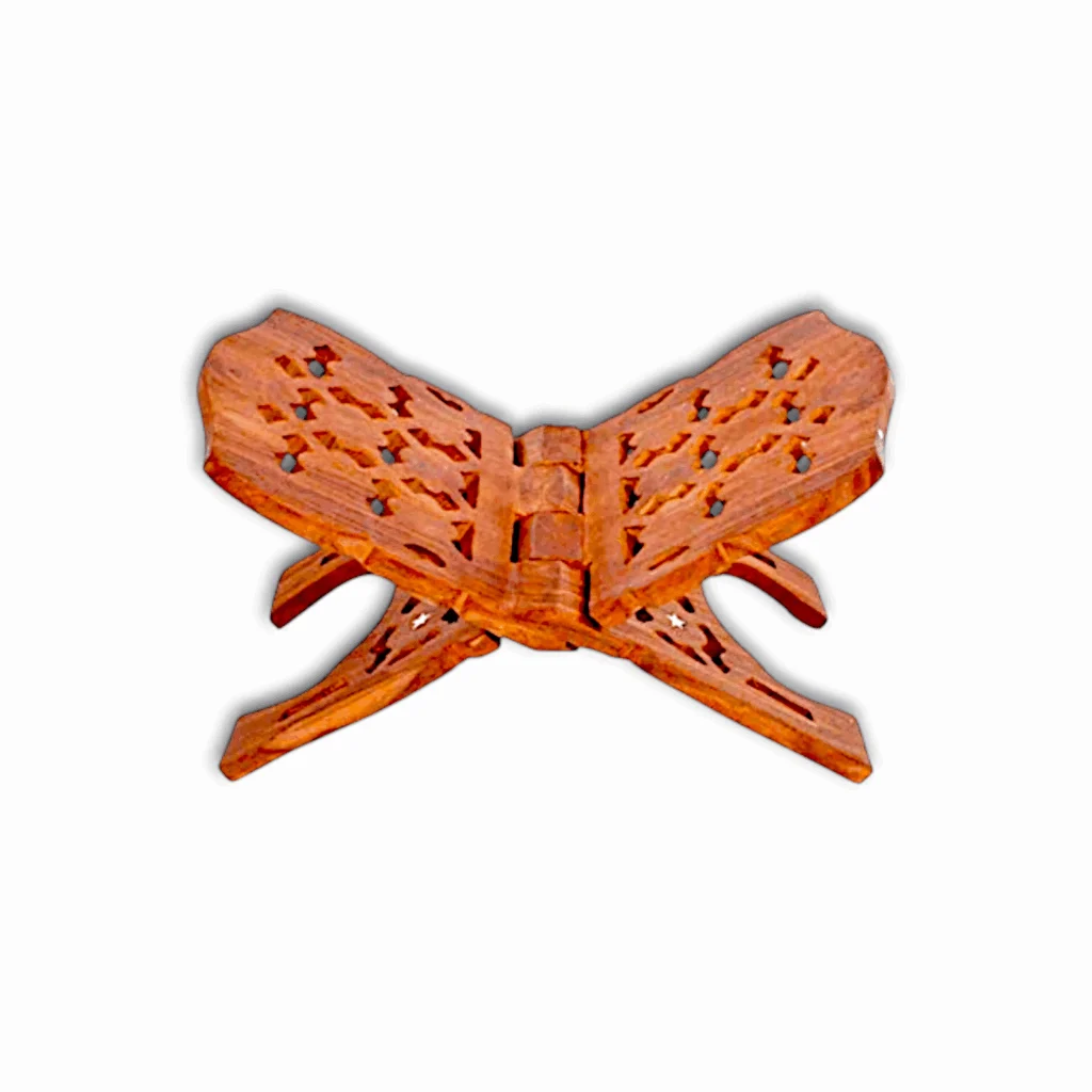 Pure Wooden Handcrafted Holy Book Stand - Gita Book Stand - Gita Rehal Stand