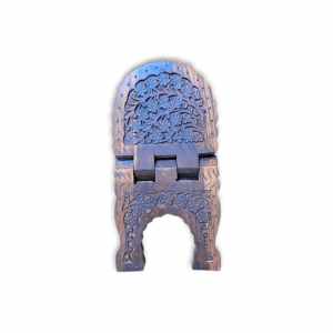 Pure Sheesham Wooden Gita Stand - Hand Carved Holy Book Stand - Gita Stand - Rosewood Gita Rehal