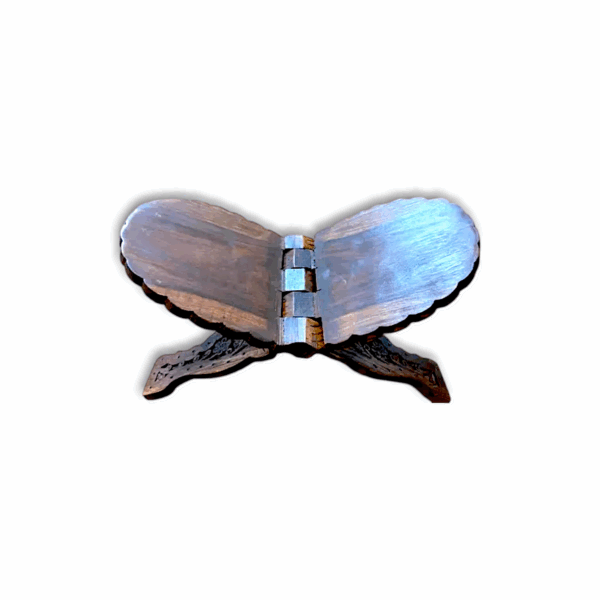 Pure Sheesham Wooden Gita Stand - Hand Carved Holy Book Stand - Gita Stand - Rosewood Gita Rehal - Image 3