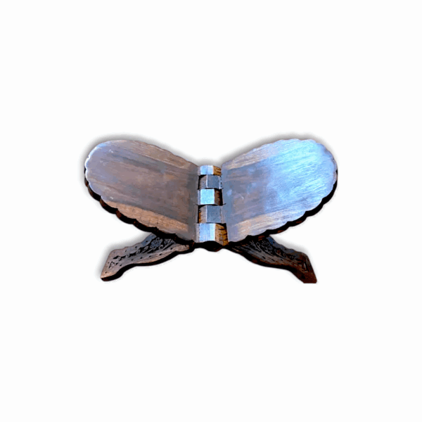 Pure Sheesham Wooden Gita Stand - Hand Carved Holy Book Stand - Gita Stand - Rosewood Gita Rehal - Image 3