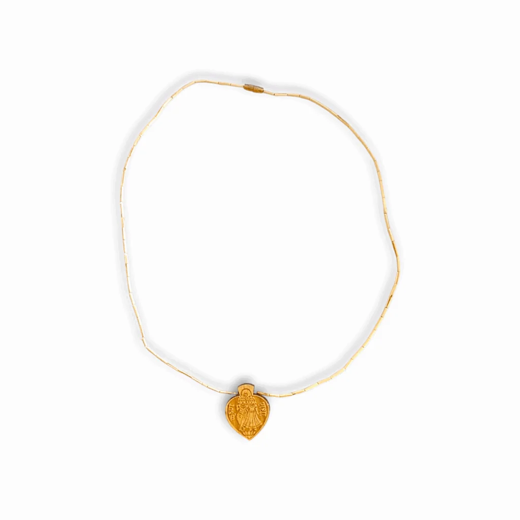 Pure Wooden Tulsi Mala Necklace - Shri Radha Pendant - Image 2