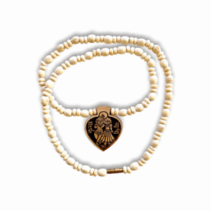 Radha Krishna Pendant Mala - Tulsi Kanthi Mala - Wooden Pendant Mala