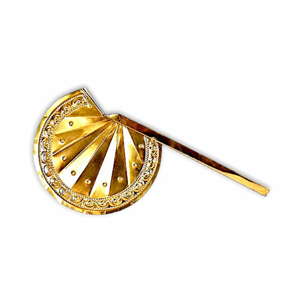 Bengali Designed Brass Hand Pakha - Brass Hath Pakha - Hath Pakha - Image 2