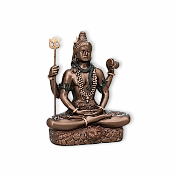 Shiv Idol Shankar Bhagwan Lord Sitting With Dhuyan Mudra Resin Material - Home Decor And Car Dashboard Gifting Items - Image 2