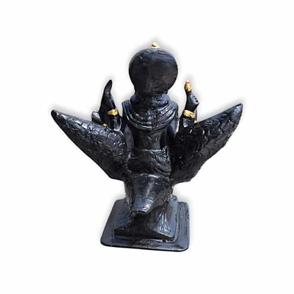 Black Marble Stone HandPainted Lord Shani Dev - Shani Maharaj Murti, Idol and Showpiece - Image 5