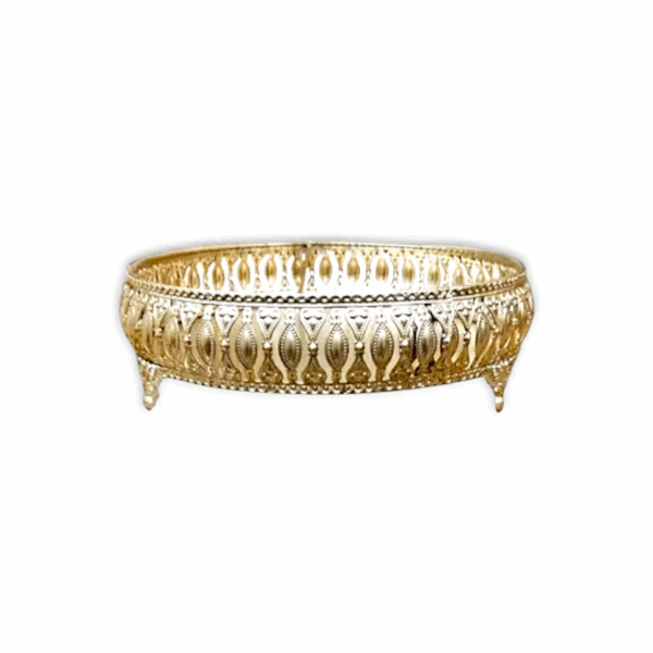 Round Shape Metal Basket  For Pooja - Pooja Basket - Pooja Serving Tray - Image 3