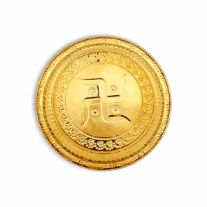 Pure Brass Swastik Designed Pooja Thali - Brass Swastik Pooja Thali