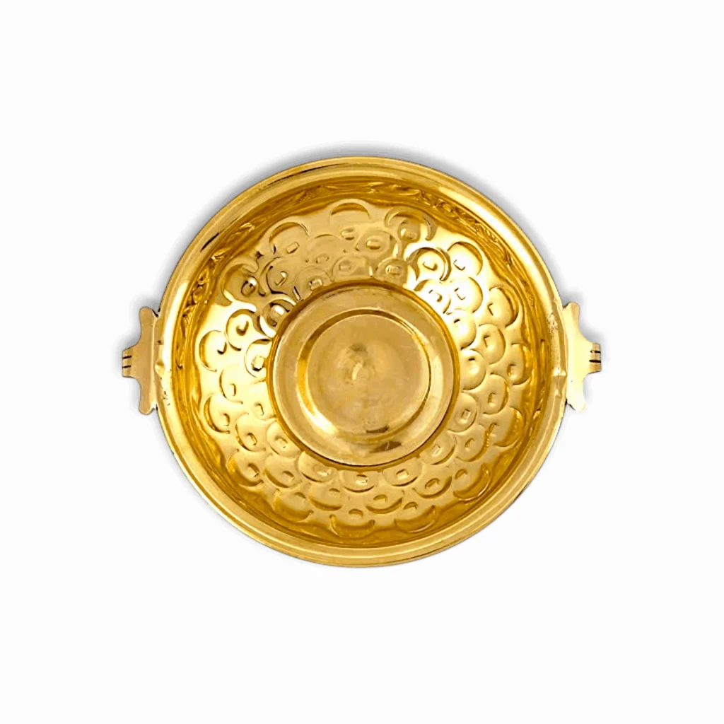 Brass Design Urli Bowl for Pooja - Pooja Bowl - Image 3