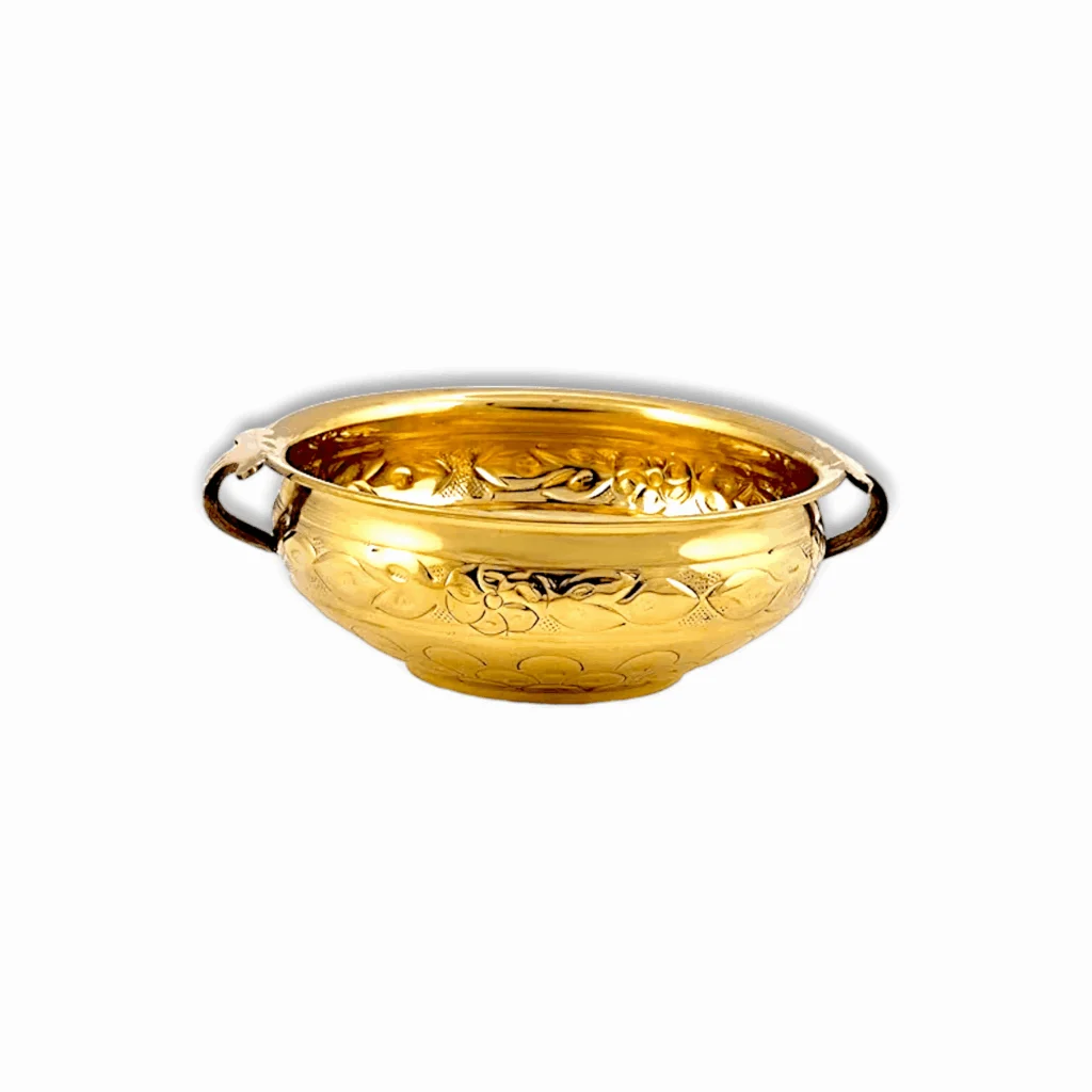Brass Design Urli Bowl for Pooja - Pooja Bowl