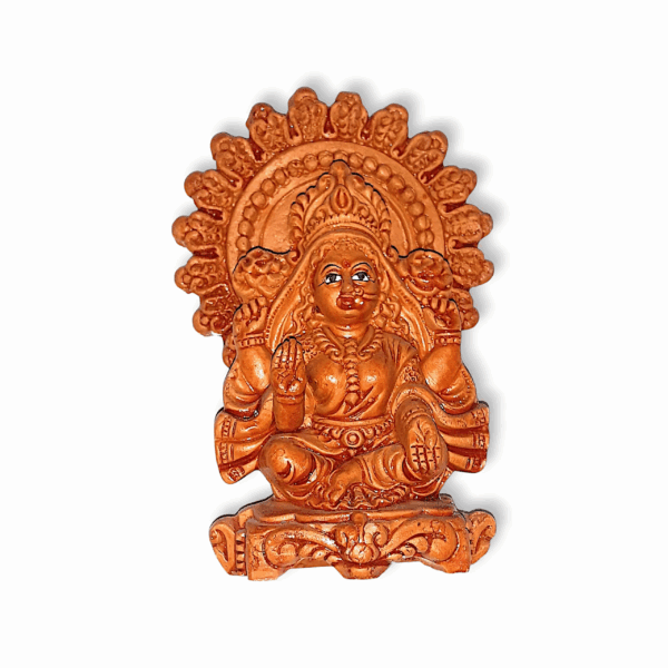 Design Laxmi Ganesh Murti - for Diwali Puja, Lakshmi Ganapati Murti for Home, Office, Diwali Puja - Religious God, Handmade Terracotta Clay Statue, Idol of Clay Pooja Idols - Image 2