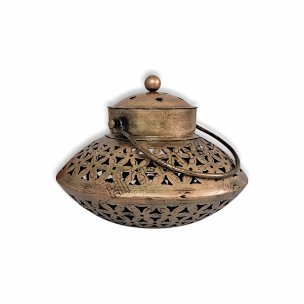 Pure Iron Degchi Dhoop Dhani and T light Candle Holder