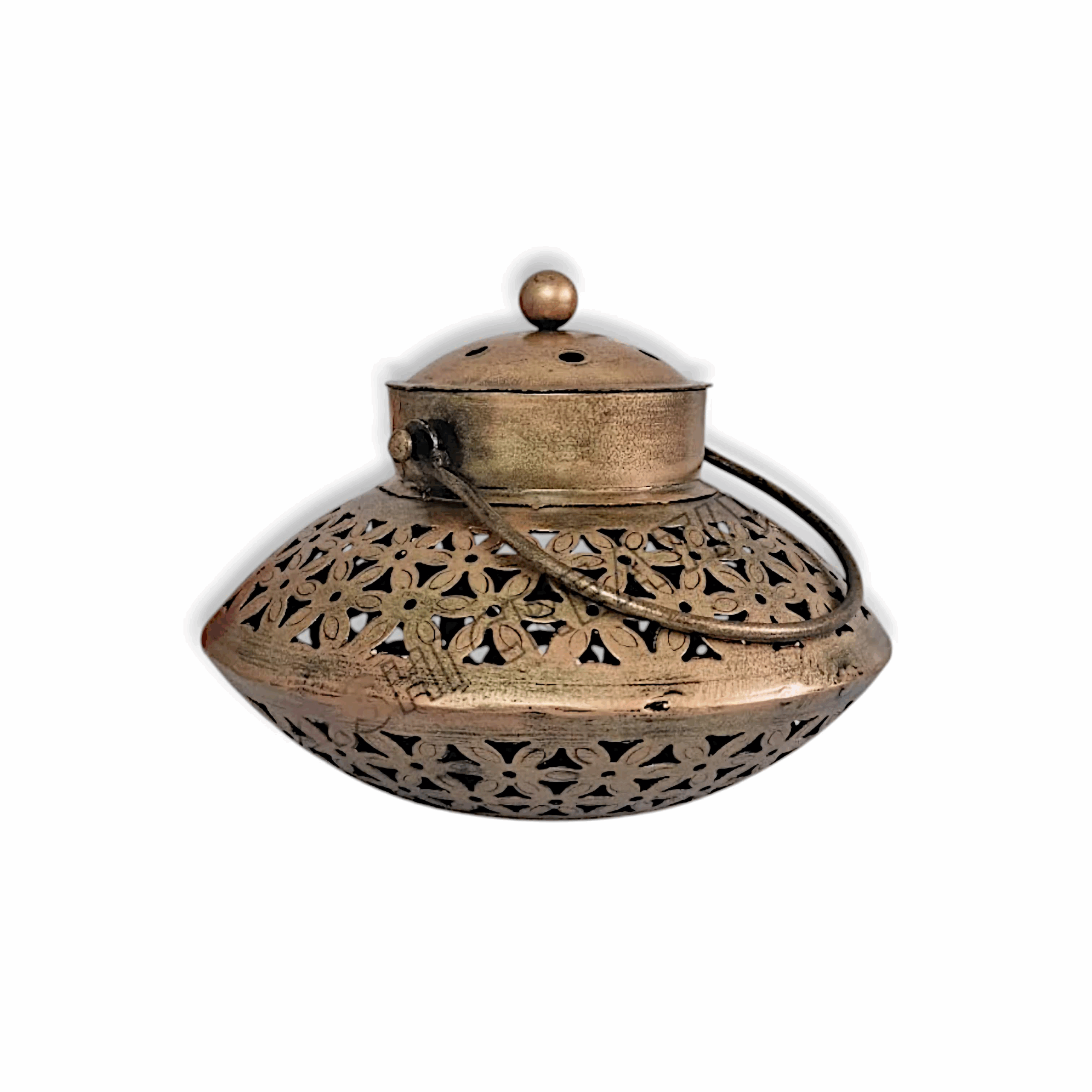 Pure Iron Degchi Dhoop Dhani and T light Candle Holder