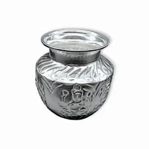 Asta Lakshmi Chambu Made of German Silver Plating Puja Articles - for Pooja Purpose, Rituals, Decoratives Item