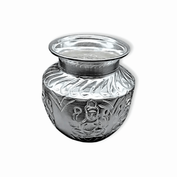 Asta Lakshmi Chambu Made of German Silver Plating Puja Articles - for Pooja Purpose, Rituals, Decoratives Item