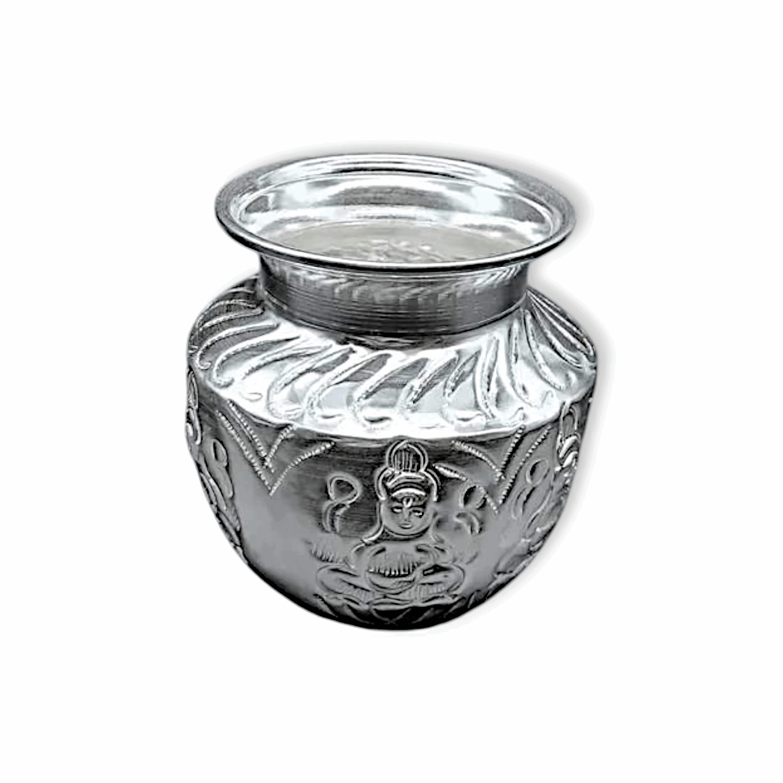 Asta Lakshmi Chambu Made of German Silver Plating Puja Articles - for Pooja Purpose, Rituals, Decoratives Item