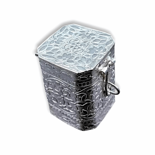 Kumkum Bharani Made of German Silver - for Pooja, Traditional Decoretive Item - Image 3