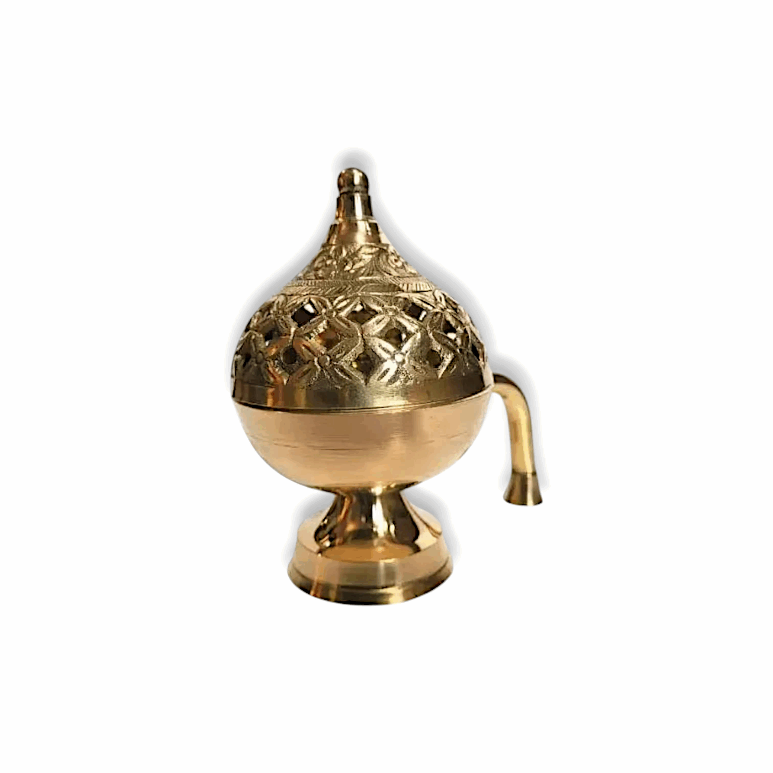 Pure Brass Dhuna Loban - Brass Dhoop Dani, Incense Dhup Burner, Brass Handcrafted - Puja Dhoop, Incense Burner