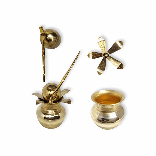 Pure Brass Mangal Kalash - for Pooja, Rituals, Home Decoration - Image 3