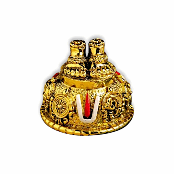 Lord Balaji Charan Paduka with Shanku & Chakra Namam - Lord Venkateswara Feet Idol for Car Dashboard, Pooja Room, Home Decor & Office Desk - Venkateshwara Swamy Murti - Image 4