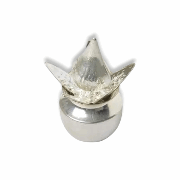 Small Kalasha, Gift - Made By German Silver -for Pooja - Size - 5 cm Height - Image 2