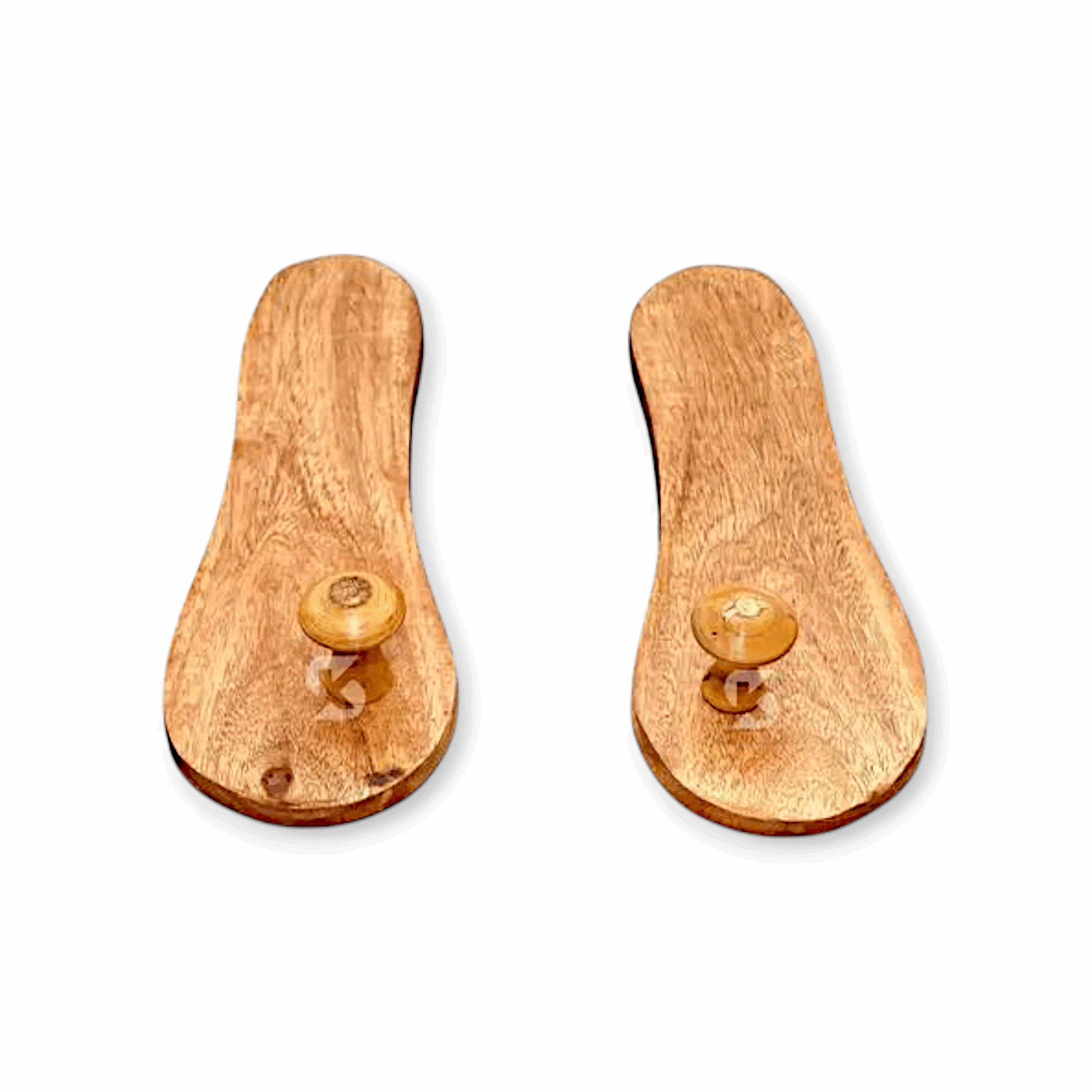 Handicraft Wooden Slippers Khadau - for Temple, Pooja Articles - Charan Paduka, Wooden Slipper, Wooden Sandals, Khadau - for Worship