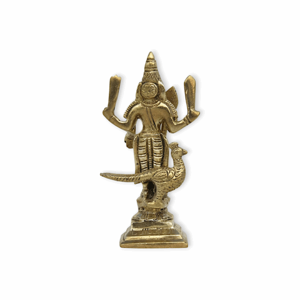 Murugan Lord Kartikeya Murti - Murugan Idols & Figurines - 150gm - Image 3