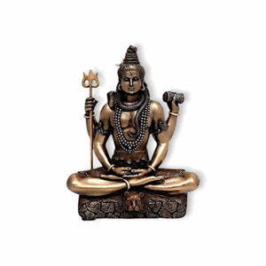 Shiv Idol Shankar Bhagwan Lord Sitting With Dhuyan Mudra Resin Material - Home Decor And Car Dashboard Gifting Items