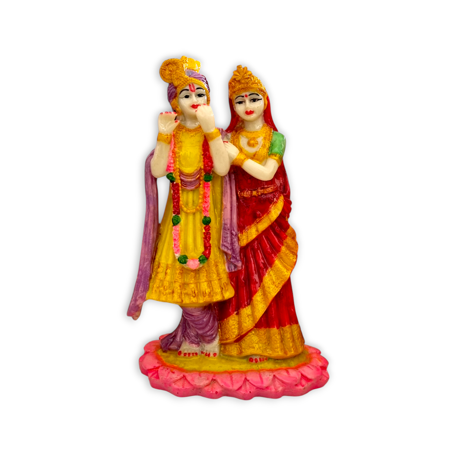 Radha Krishna Statue - Marble Dust Radha Krishna Statue - Handcrafting Decorative Showpiece 8 inch