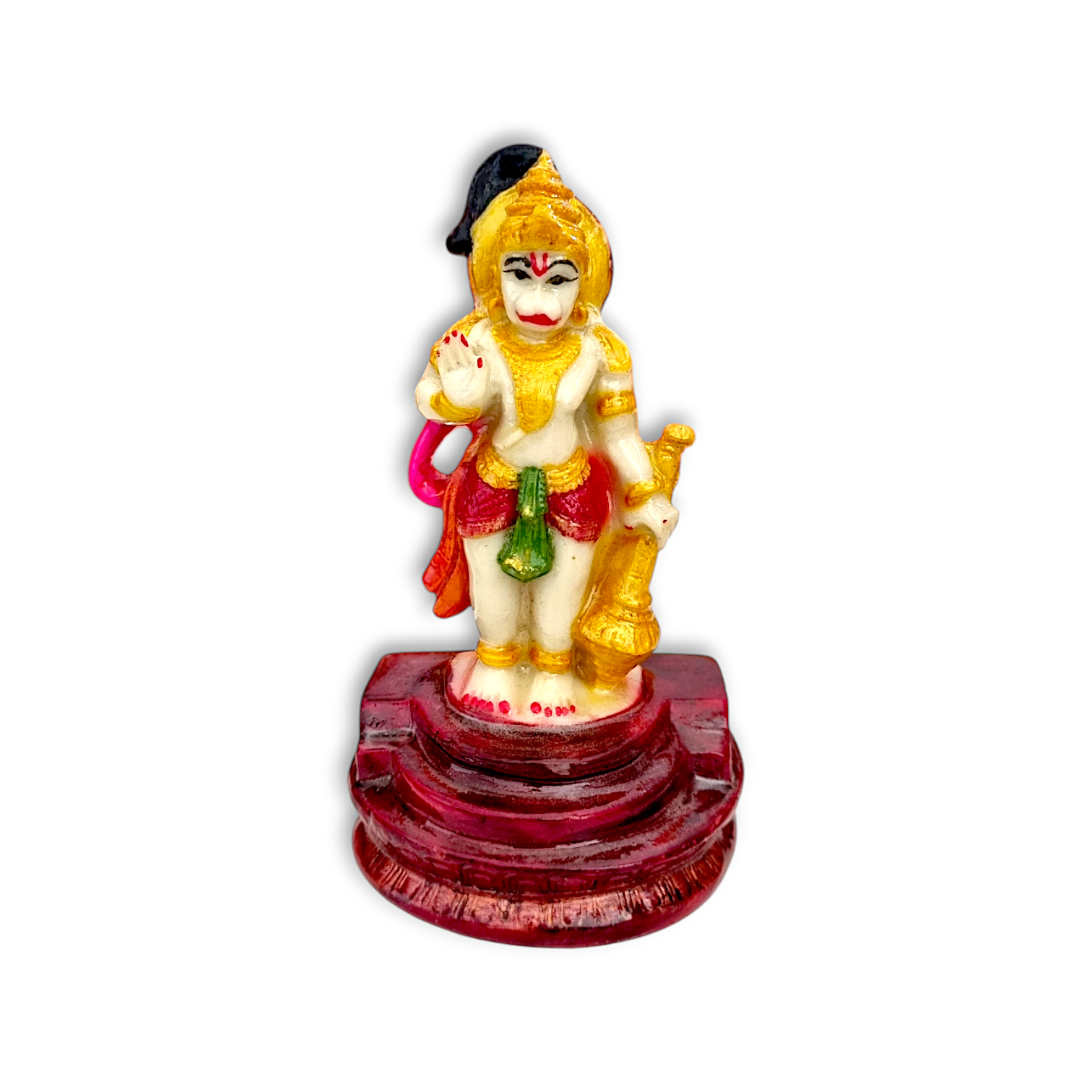 Hanuman Statue - Marble Dust Hanuman Statue - Handmade Decorative Showpiece 5 inch