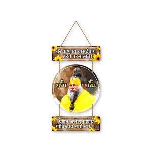 Premanand Ji Maharaj Wall Hanging - Premanand Ji Maharaj Mantra MDF Wood Wall Hanging Wall Home Room Office Wall Art - Colourful