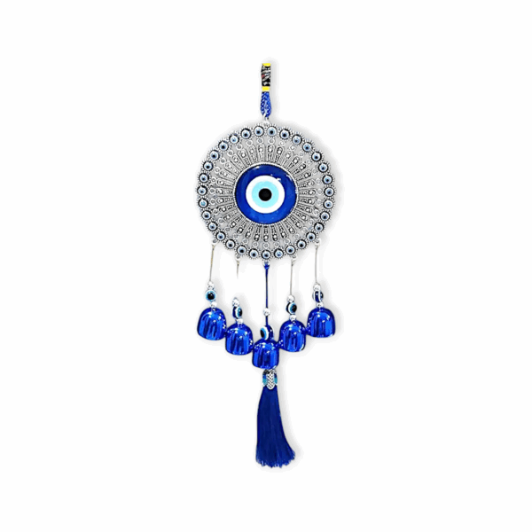 Culture Kart Wind Chimes for Home Positive Energy - Evil Eye Hanging for Home, Evil Eye Home Decor Items, Hanging Decorative Items for Home - 34 cm